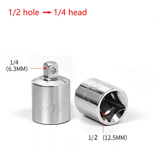 1/4" 3/8" 1/2" Ratchet Wrench Adapter Chrome Vanadium Sleeve Drive Socket Converter Wrench Transform Joint