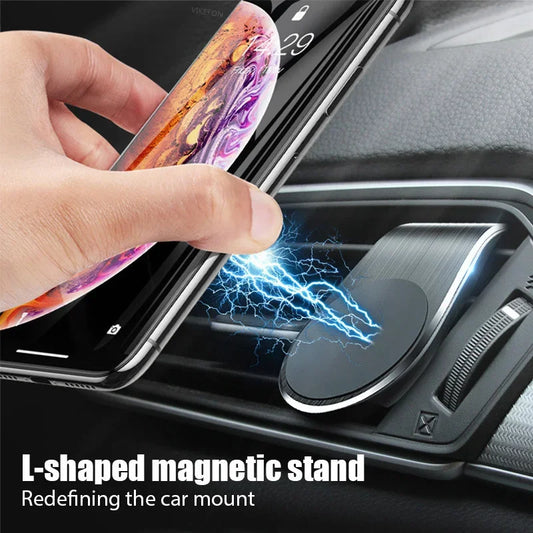 Magnetic Car Phone Holder Stand Air Vent Clip Car Mobile Mount Bracket Cellphone GPS Support in Car For iPhone Xiaomi Samsung LG
