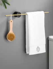 Movable Towel Bar Towel Hanger Bath Towel Holder Wall Towel Bar Space Aluminum Bathroom Shelf Kitchen Storage Rack 40/50cm