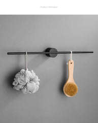 Movable Towel Bar Towel Hanger Bath Towel Holder Wall Towel Bar Space Aluminum Bathroom Shelf Kitchen Storage Rack 40/50cm