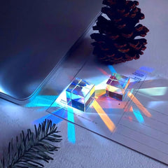 Science Cube Optical Prism Photography Hexahedral 1pcs15x15x15mm Home Decor Prism Glass Cube Topografia
