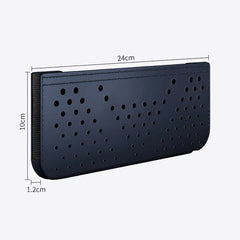 Car Leather Storage Bag Multifunctional Storage Box Car Side Pocket Organizer Leather Adhesive Auto Pocket Pouch