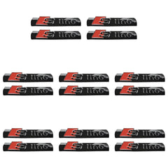 2-20Pcs Glossy Black Sport Emblem Side Fender Logo Decal Trunk Fender 3D Badge for Audi S-Line Q5 Q7 A3 A4