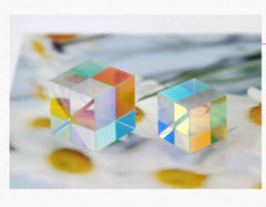 Science Cube Optical Prism Photography Hexahedral 1pcs15x15x15mm Home Decor Prism Glass Cube Topografia