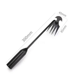 2024 Upgrade, 4 Teeth Manganese Steel Weeder Kit with Handles - Multifunctional Uprooting Weeding Artifact for Gardening