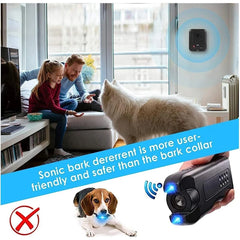 Barkpup Anti Barking Deterrent Device Dog Behavior Training Rechargeable Tool 10m Control Range LED Indicate Indoor/Outdoor Use