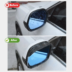 1set Car Carbon Fiber Rain Eyebrow Rearview Mirror Visor Shade Rain Cover Rear View Mirror Rainy Shield Guard Auto Accessories