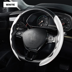 Car Steering Wheel Covers Booster Micro Fiber Leather Auto Interior Decorative Accessories Universal Carbon Fiber Looking