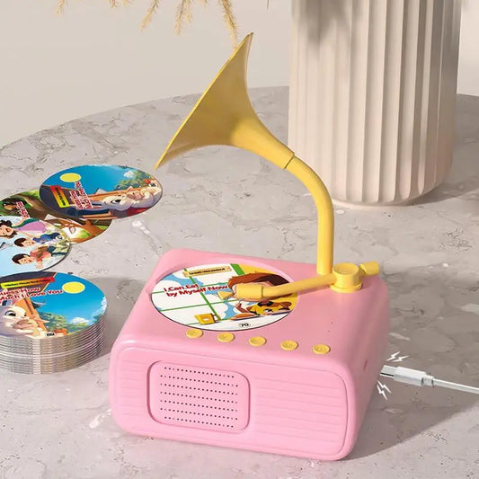 Children's Phonograph Story Music Player Toddler Toys Kids Gramophone with 96 Cards Early Childhood Education Birthday Gift