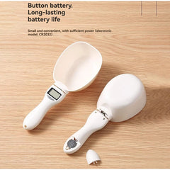 Food Measuring Scoop Electronic Dog Cat Food Measuring Cup Digital Spoon Scale Kitchen Food Scale with LED Display