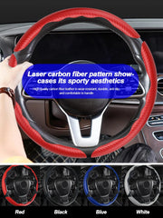 Car Steering Wheel Covers Booster Micro Fiber Leather Auto Interior Decorative Accessories Universal Carbon Fiber Looking