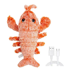 Dog Toys Floppy Lobster Interactive USB Rechargeable Cat Toy Electric Vibration Modes Catnip Toy For Cats Pet Products