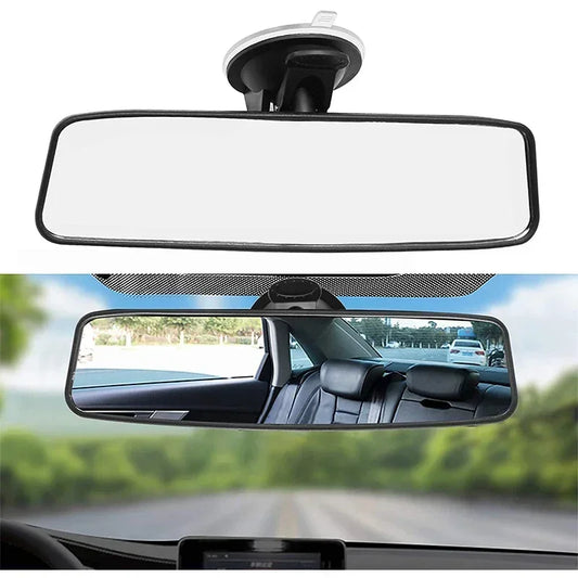 Wide-angle Rearview Mirror With 360° Rotates Adjustable Suction Cup Interior Rear View Mirrors Universal Car Rear Mirror