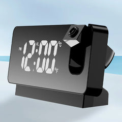 Digital Desktop Clocks 180° Projector on Ceiling Projection Alarm Clock LED Display Temperature Display for Bedroom Living Room