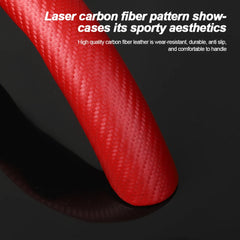 Car Steering Wheel Covers Booster Micro Fiber Leather Auto Interior Decorative Accessories Universal Carbon Fiber Looking