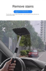 Car Window Cleaner Brush Kit Microfiber Windshield Cleaning Tool Auto Interior Glass Wash Wiper Long Handle Reusable Cloth Pad