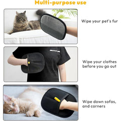 New Hair Removal Gloves Double Pet Electrostatic Cat Hair Removal Brush Adhesive Gloves Cat Hair Comb Washing Hair Removal Groom