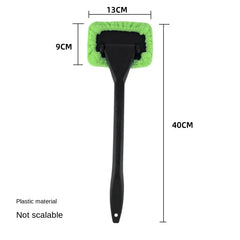 Car Window Cleaner Brush Kit Microfiber Windshield Cleaning Tool Auto Interior Glass Wash Wiper Long Handle Reusable Cloth Pad