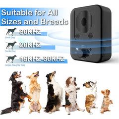 Barkpup Anti Barking Deterrent Device Dog Behavior Training Rechargeable Tool 10m Control Range LED Indicate Indoor/Outdoor Use
