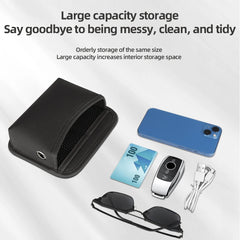 Universal Car Organizer Mesh Storage Bag Net Pocket Phone Holder Net Auto Seat Side Interior Back Sundries Pocket Holder Leather