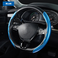 Car Steering Wheel Covers Booster Micro Fiber Leather Auto Interior Decorative Accessories Universal Carbon Fiber Looking