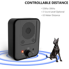 Barkpup Anti Barking Deterrent Device Dog Behavior Training Rechargeable Tool 10m Control Range LED Indicate Indoor/Outdoor Use