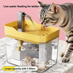 1.5L Cat Water Fountain Auto Filter USB Pet Drinker Compact Water Dispenser Live Circulation System for Cats and Small Pets