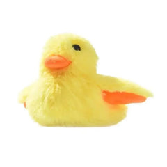 Interactive Cat Toy USB Rechargeable Chirping Flapping Sparrow Duck Bird-Shaped Touch Squeak Plush Toy with Catnip Pet Supply