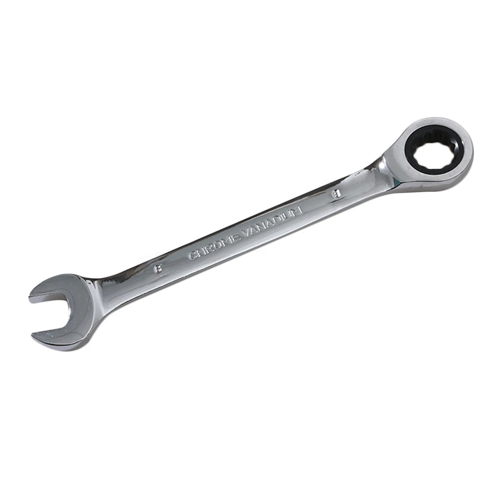 6/7/8/9/10/11/12/13mm Reversible Ratchet Wrench Combination Spanner Keys Gear Ring Nut Ratcheting Kit High Torque Handle Tool
