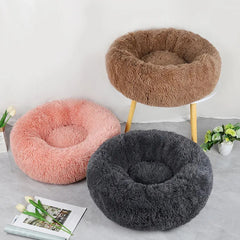Plush Pet Nest Winter Cat Nest Dog Nest Warm Detachable and Washable Round Cat Nest Pet Bed Seasonal Universal Decoration Home