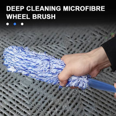 Car Wheel Tire Rim Cleaning Brush Portable Plush Car Wheel Hub Brush Washing Tool Car Detailing Care Dust Removal Brush