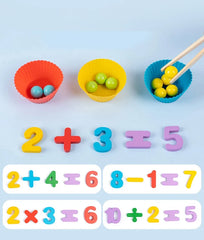 Clip Beads Wooden Toy Kids Sorting Bowl Toddler Learning Activities Fine Motor Skills Toy Preschool Early Educational Montessori