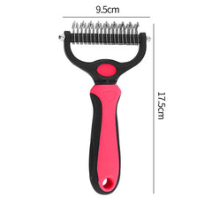 Dog Deshedding Brush Professional Pet Shedding Brush for Dogs Cats Fur Knot Cutter Double sided Pet Grooming Clean Comb