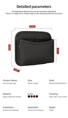 Universal Car Organizer Mesh Storage Bag Net Pocket Phone Holder Net Auto Seat Side Interior Back Sundries Pocket Holder Leather