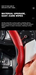 Car Steering Wheel Covers Booster Micro Fiber Leather Auto Interior Decorative Accessories Universal Carbon Fiber Looking
