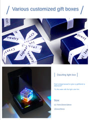 Science Cube Optical Prism Photography Hexahedral 1pcs15x15x15mm Home Decor Prism Glass Cube Topografia