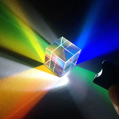 Science Cube Optical Prism Photography Hexahedral 1pcs15x15x15mm Home Decor Prism Glass Cube Topografia
