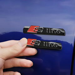 2-20Pcs Glossy Black Sport Emblem Side Fender Logo Decal Trunk Fender 3D Badge for Audi S-Line Q5 Q7 A3 A4
