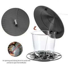 Wild Bird Feeder Hanging with Roof for Garden Yard Outside Decoration Outdoor Feeding Tool Squirrel proof Seed Nut Container