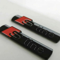 2-20Pcs Glossy Black Sport Emblem Side Fender Logo Decal Trunk Fender 3D Badge for Audi S-Line Q5 Q7 A3 A4