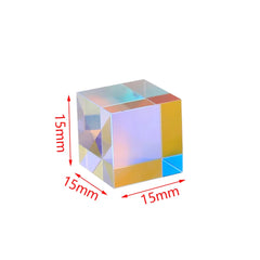 Science Cube Optical Prism Photography Hexahedral 1pcs15x15x15mm Home Decor Prism Glass Cube Topografia