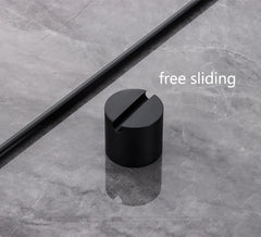 Movable Towel Bar Towel Hanger Bath Towel Holder Wall Towel Bar Space Aluminum Bathroom Shelf Kitchen Storage Rack 40/50cm