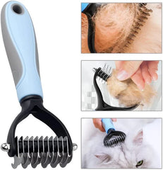 Dog Deshedding Brush Professional Pet Shedding Brush for Dogs Cats Fur Knot Cutter Double sided Pet Grooming Clean Comb