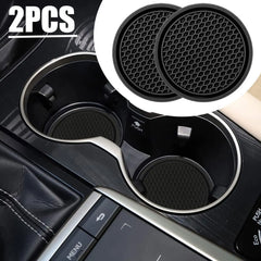 Silicone Car Coasters 2pcs Anti-noise Car Cup Coaster Holder Accessories Water Cup Car Interior Car Non-slip Waterproof D3Y5