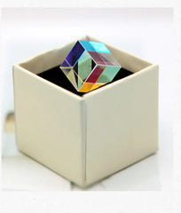 Science Cube Optical Prism Photography Hexahedral 1pcs15x15x15mm Home Decor Prism Glass Cube Topografia