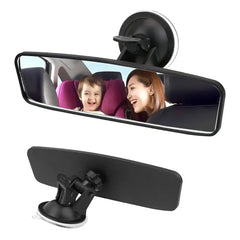 Wide-angle Rearview Mirror With 360° Rotates Adjustable Suction Cup Interior Rear View Mirrors Universal Car Rear Mirror