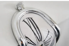2024 New Novel Surreal Melting Distorted Wall Clocks Surrealist Salvador Dali Style Wall Watch Decoration Gift Home Garden