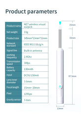 NATFIRE NE7 Smart Visual Ear Sticks Otoscope 1296P Endoscope Wax Removal Tool Earpick Mini Camera Health Care Ear Cleaner