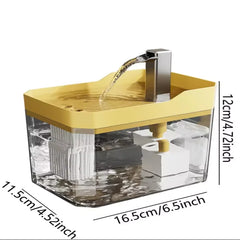 1.5L Cat Water Fountain Auto Filter USB Pet Drinker Compact Water Dispenser Live Circulation System for Cats and Small Pets