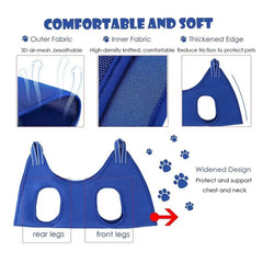 Auxiliary Holder Pet Hammock Repairing Nail Cat Dog Grooming Hammock Restraint Bag with 2 Hooks Cat Grooming Cleaning Holder